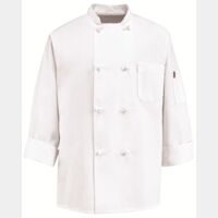 Eight Knot Button Chef Coat with Thermometer Pocket Thumbnail