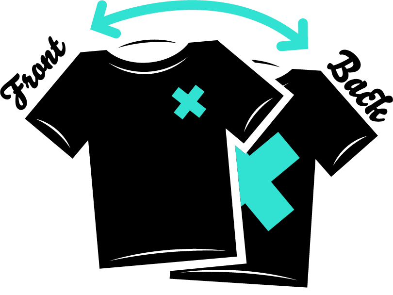 front left chest and back uniform