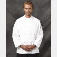 Button Chef Coat with Thermometer Pocket Thumbnail