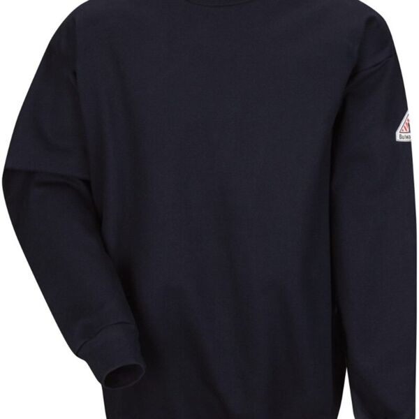 Pullover Crewneck Sweatshirt - Cotton/Spandex Blend - Long Sizes Thumbnail