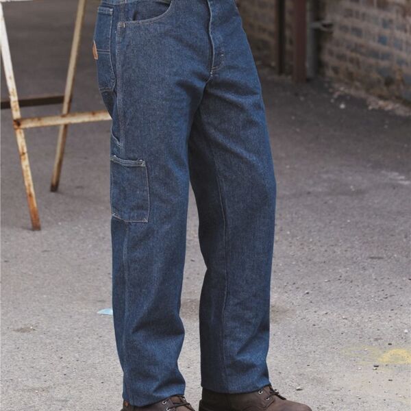 Flame Resistant Pre-Washed Denim Dungaree - Extended Sizes Thumbnail