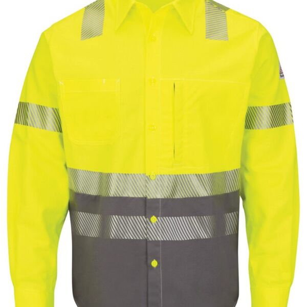 Hi-Visibility Color Block Uniform Shirt - EXCEL FR® ComforTouch® - 7 oz. - Long Sizes Thumbnail