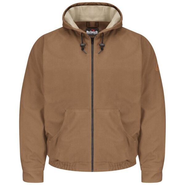 Brown Duck Hooded Jacket - EXCEL FR® ComforTouch® - Long Sizes Thumbnail