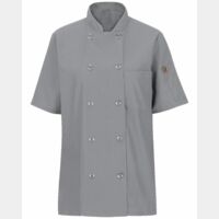 Women's Mimix™ Short Sleeve Chef Coat with OilBlok Thumbnail