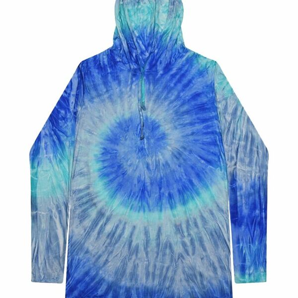 Tie-Dyed Hooded Long Sleeve T-Shirt Thumbnail