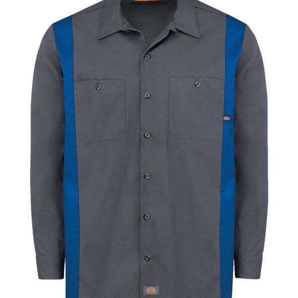 Industrial Colorblocked Long Sleeve Shirt - Long Sizes Thumbnail