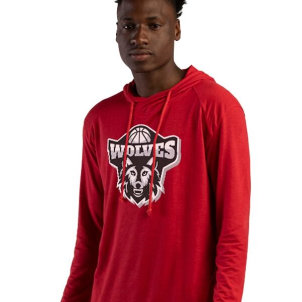 Tri-Blend Surplice Hooded Long Sleeve T-Shirt Thumbnail