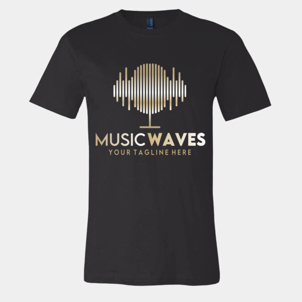 music waves and microphone Thumbnail