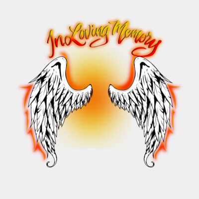 In Loving Memory Angel Wings Graffiti  Thumbnail