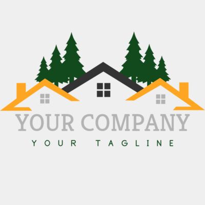 Pine tree and house-STRE004 Thumbnail