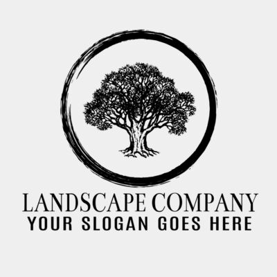 realistic tree logo 1 color-STLD018 Thumbnail