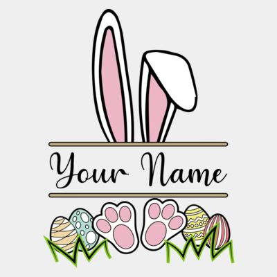 Name with bunny ears-STEA007 Thumbnail