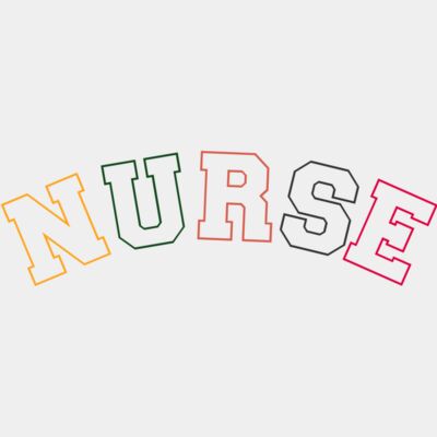 Nurse Athletic Letters-STMD014 Thumbnail