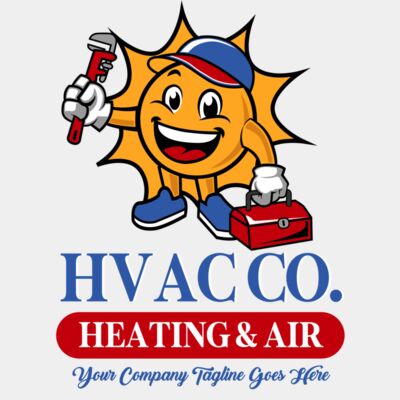 HVAC logo with sun - STHV008 Thumbnail