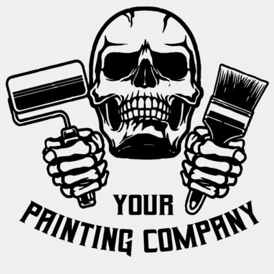 skull with paint tools - STPR014 Thumbnail