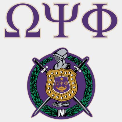 omega psi phi crest - STGL011 Thumbnail
