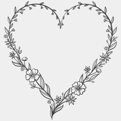 heart floral border - STFB003 Thumbnail