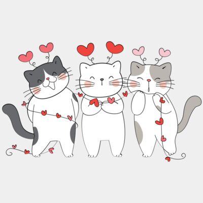 Valentine cats - STVD043 Thumbnail