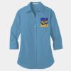 Ladies 3/4 Sleeve Carefree Poplin Shirt Thumbnail