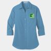 Ladies 3/4 Sleeve Carefree Poplin Shirt Thumbnail