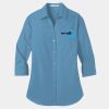 Ladies 3/4 Sleeve Carefree Poplin Shirt Thumbnail