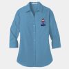 Ladies 3/4 Sleeve Carefree Poplin Shirt Thumbnail