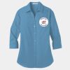 Ladies 3/4 Sleeve Carefree Poplin Shirt Thumbnail