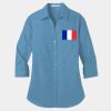 Ladies 3/4 Sleeve Carefree Poplin Shirt Thumbnail