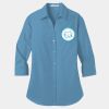 Ladies 3/4 Sleeve Carefree Poplin Shirt Thumbnail