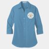 Ladies 3/4 Sleeve Carefree Poplin Shirt Thumbnail