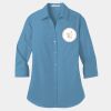 Ladies 3/4 Sleeve Carefree Poplin Shirt Thumbnail
