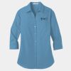 Ladies 3/4 Sleeve Carefree Poplin Shirt Thumbnail