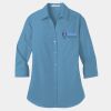 Ladies 3/4 Sleeve Carefree Poplin Shirt Thumbnail