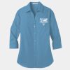 Ladies 3/4 Sleeve Carefree Poplin Shirt Thumbnail
