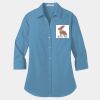 Ladies 3/4 Sleeve Carefree Poplin Shirt Thumbnail