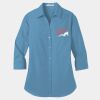 Ladies 3/4 Sleeve Carefree Poplin Shirt Thumbnail
