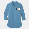 Ladies 3/4 Sleeve Carefree Poplin Shirt Thumbnail