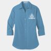 Ladies 3/4 Sleeve Carefree Poplin Shirt Thumbnail