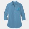 Ladies 3/4 Sleeve Carefree Poplin Shirt Thumbnail