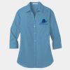 Ladies 3/4 Sleeve Carefree Poplin Shirt Thumbnail