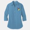 Ladies 3/4 Sleeve Carefree Poplin Shirt Thumbnail