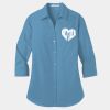 Ladies 3/4 Sleeve Carefree Poplin Shirt Thumbnail