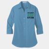 Ladies 3/4 Sleeve Carefree Poplin Shirt Thumbnail
