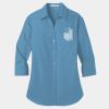 Ladies 3/4 Sleeve Carefree Poplin Shirt Thumbnail