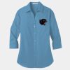 Ladies 3/4 Sleeve Carefree Poplin Shirt Thumbnail