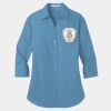Ladies 3/4 Sleeve Carefree Poplin Shirt Thumbnail