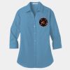 Ladies 3/4 Sleeve Carefree Poplin Shirt Thumbnail