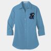 Ladies 3/4 Sleeve Carefree Poplin Shirt Thumbnail