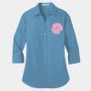 Ladies 3/4 Sleeve Carefree Poplin Shirt Thumbnail