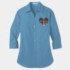 Ladies 3/4 Sleeve Carefree Poplin Shirt Thumbnail